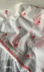 将图像加载到图库查看器中， Women's Lakhnavi Handcrafted Mul Chanderi Unstitched Chikankari Kurta And Dupatta Set - HONC0321900