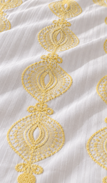Lakhnavi Handcrafted Cotton Chikankari Bedsheet Set - HONC0394523