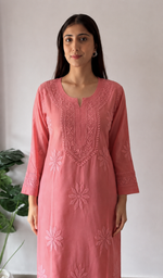 Cotton Chikankari Stitched Kurti HONC0340309