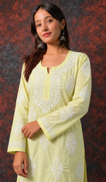 Women's Lucknowi Handcrafted Cotton Chikankari Kurti- HONC0129493
