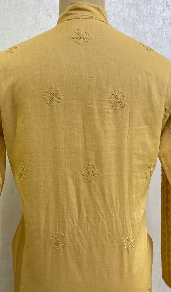 Men's Lucknowi Handcrafted Cotton Chikankari Kurta - HONC0114555