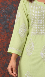 Women's Lucknowi Handcrafted Cotton Chikankari Kurti - HONC0161351