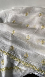 Load image into Gallery viewer, Fatima Women's Lakhnavi Handcrafted Mul Chanderi Unstitched Kurta And Dupatta Set - HONC0344584