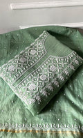 Jazba Women's Lakhnavi Handcrafted Mul Chanderi Unstitched Kurta And Dupatta Set- HONC0319681