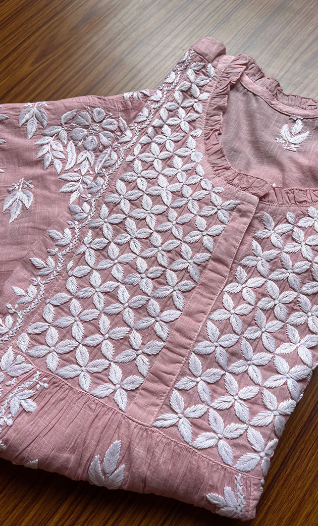 Women's Lakhnavi Handcrafted Cotton Chikankari Top -  HONC0282135
