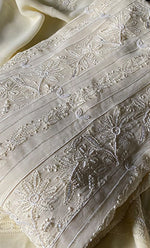 Load image into Gallery viewer, Women&#39;s Lucknowi Handcrafted Viscose Georgette Semi - Stitched Chikankari Anarkali and Dupatta Set- HONC0283218

