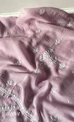 Load image into Gallery viewer, Women's Lakhnavi Handcrafted Unstitched Mul Chanderi Kurta And Dupatta Set - HONC0329033