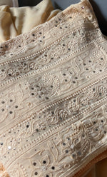 将图像加载到图库查看器中， Women&#39;s Lucknowi Handcrafted Viscose Georgette Semi - Stitched Chikankari Anarkali Full suit  - HONC0311034
