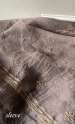 Load image into Gallery viewer, Women&#39;s Lakhnavi Handcrafted Pure Organza Chikankari Unstitched Kurta And Dupatta Set- HONC0318665
