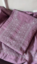 Load image into Gallery viewer, Women&#39;s Lakhnavi Handcrafted Cotton Chikankari Suit Material - HONC0275045
