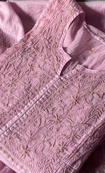 将图像加载到图库查看器中， Women&#39;s Lakhnavi Handcrafted Mul Chanderi Semi - Stitched Kurta And Dupatta Set - HONC0303412
