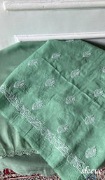 Load image into Gallery viewer, Women's Lakhnavi Handcrafted Cotton Unstitched Chikankari Suit Material - HONC0360794