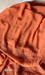 将图像加载到图库查看器中， Women&#39;s Lakhnavi Handcrafted Viscose Georgette Chikankari Full Suit Material - HONC0299912
