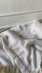 Load image into Gallery viewer, Women's Lakhnavi Handcrafted Mul Chanderi Unstitched Kurta And Dupatta Set - HONC0355680