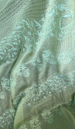 Load image into Gallery viewer, Women&#39;s Lakhnavi Handcrafted Mul Chanderi Chikankari Saree - HONC0259130
