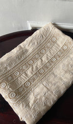 Load image into Gallery viewer, Lucknowi Handcrafted Munga Silk Chikankari Unstitched Men's Kurta Fabric - HONC0338568