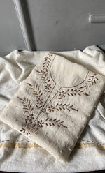 Load image into Gallery viewer, Women&#39;s Lakhnavi Handcrafted Mul Chanderi Unstitched Kurta And Dupatta Set- HONC0311946
