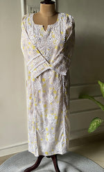 将图像加载到图库查看器中， Women&#39;s Lucknowi Handcrafted Cotton Chikankari Kurti - HONC0279209
