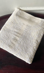 将图像加载到图库查看器中， Lucknowi Handcrafted Pure Silk Georgette Chikankari Unstitched Men&#39;s Kurta Fabric - HONC0313305
