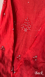 Load image into Gallery viewer, Saziya Women&#39;s Lakhnavi Handcrafted Mul Chanderi Semi - Stitched Kurta And Dupatta Set - HONC0270728
