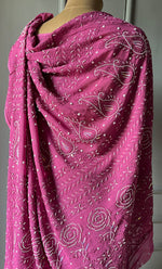 Load image into Gallery viewer, Women&#39;s Lakhnavi Handcrafted Viscose Georgette Chikankari Saree - HONC0290059
