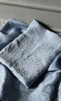 Mainaaj Women's Lakhnavi Handcrafted Pure Organza Chikankari Unstitched Kurta And Dupatta Set- HONC0279308