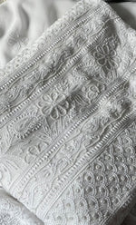 Load image into Gallery viewer, Women&#39;s Lucknowi Handcrafted Viscose Georgette Semi - Stitched Chikankari Anarkali and Dupatta Set- HONC0303283
