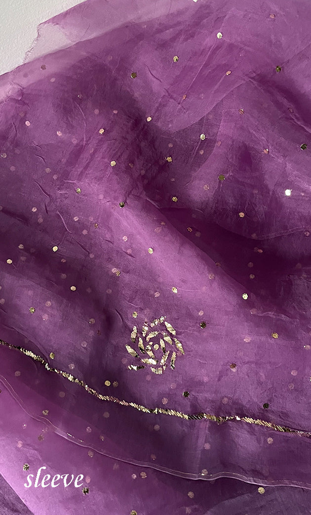 Marifa Women's Lakhnavi Handcrafted Pure Organza Chikankari Unstitched Kurta And Dupatta Set- HONC0317960