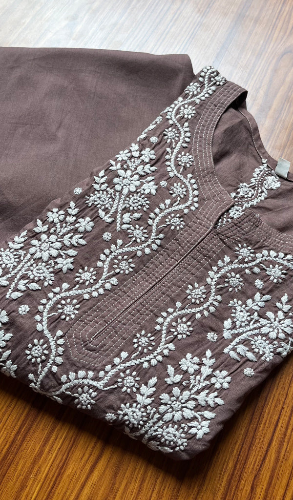 Women's Lucknowi Handcrafted Cotton Chikankari Kurti - HONC0301004