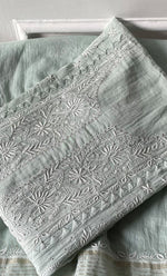 Load image into Gallery viewer, Women&#39;s Lakhnavi Handcrafted Mul Chanderi Semi - Stitched Kurta And Dupatta Set - HONC0305164
