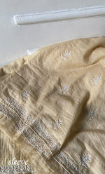 Load image into Gallery viewer, Women's Lakhnavi Handcrafted Mul Chanderi Unstitched Chikankari Full Suit Material - HONC0328321