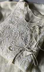 Load image into Gallery viewer, Sehmat Women&#39;s Lakhnavi Handcrafted Kota Cotton Semi - Stitched Angrakha And Dupatta Set- HONC0307361
