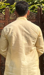 Load image into Gallery viewer, Men&#39;s Lucknowi Handcrafted Cotton Chikankari Kurta -  HONC0260674
