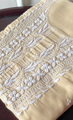 Load image into Gallery viewer, Women&#39;s Lakhnavi Handcrafted Cotton Chikankari Unstitched Kurti Fabric - HONC0318771
