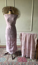 Load image into Gallery viewer, Mahira Women's Lakhnavi Handcrafted Mul Chanderi Unstitched Chikankari Full Suit - HONC0355238