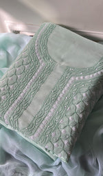 Load image into Gallery viewer, Women&#39;s Lakhnavi Handcrafted Cotton Chikankari Suit Material - HONC0291770
