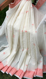 Load image into Gallery viewer, Women&#39;s Lakhnavi Handcrafted Chanderi silk Chikankari Saree - HONC0281266
