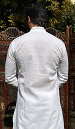 Load image into Gallery viewer, Men's Lucknowi Handcrafted Cotton Chikankari Kurta - HONC0323752