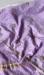 Load image into Gallery viewer, Women's Lakhnavi Handcrafted Chanderi Silk Unstitched Chikankari Full Suit - HONC0369255