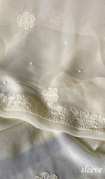 Load image into Gallery viewer, Women&#39;s Lakhnavi Handcrafted Viscose Georgette Chikankari Full Suit Material - HONC0267759
