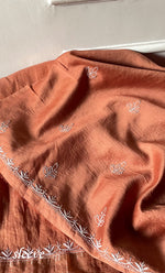 将图像加载到图库查看器中， Women's Lucknowi Handcrafted Chanderi Silk Unstitched Chikankari Full Suit Material - HONC0253703
