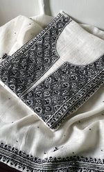 Load image into Gallery viewer, Women&#39;s Lakhnavi Handcrafted Mul Chanderi Unstitched Kurta And Dupatta Set- HONC0321263
