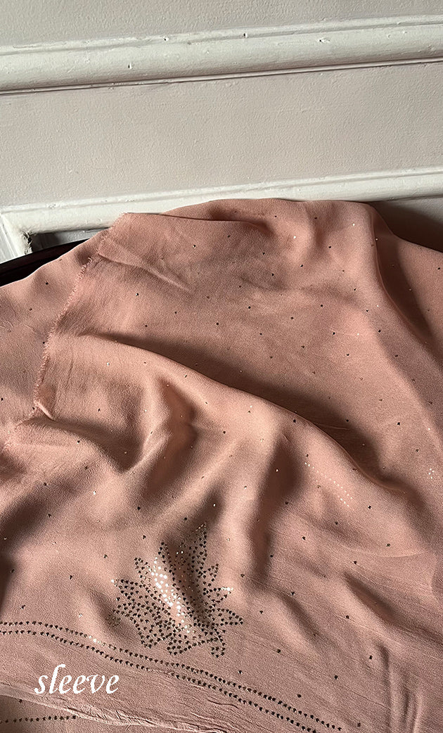 Women's Lucknowi Handcrafted Viscose Georgette Unstitched Chikankari Suit Material -  HONC0336839