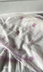 Load image into Gallery viewer, Women's Lakhnavi Handcrafted Unstitched Mul Chanderi Kurta And Dupatta Set - HONC0327488