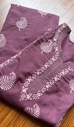 将图像加载到图库查看器中， Women&#39;s Lucknowi Handcrafted Cotton Chikankari Kurti - HONC0301049
