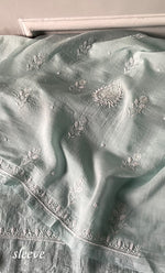 将图像加载到图库查看器中， Women's Lakhnavi Handcrafted Unstitchd Mul Chanderi Kurta And Dupatta Set - HONC0329031