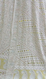 Load image into Gallery viewer, Women&#39;s Lakhnavi Handcrafted Bridal Pure Silk Georgette Chikankari Lehenga Set - HONC0102936
