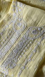 将图像加载到图库查看器中， Hana Women&#39;s Lakhnavi Handcrafted Mul Chanderi Semi - Stitched Kurta And Dupatta Set - HONC0290061
