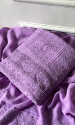 将图像加载到图库查看器中， Women&#39;s Lakhnavi Handcrafted Viscose Georgette Chikankari Full Suit Material - HONC0299905
