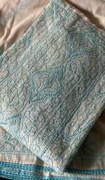 Load image into Gallery viewer, Women's Lakhnavi Handcrafted Cotton Unstitched Chikankari Suit Material - HONC0348839